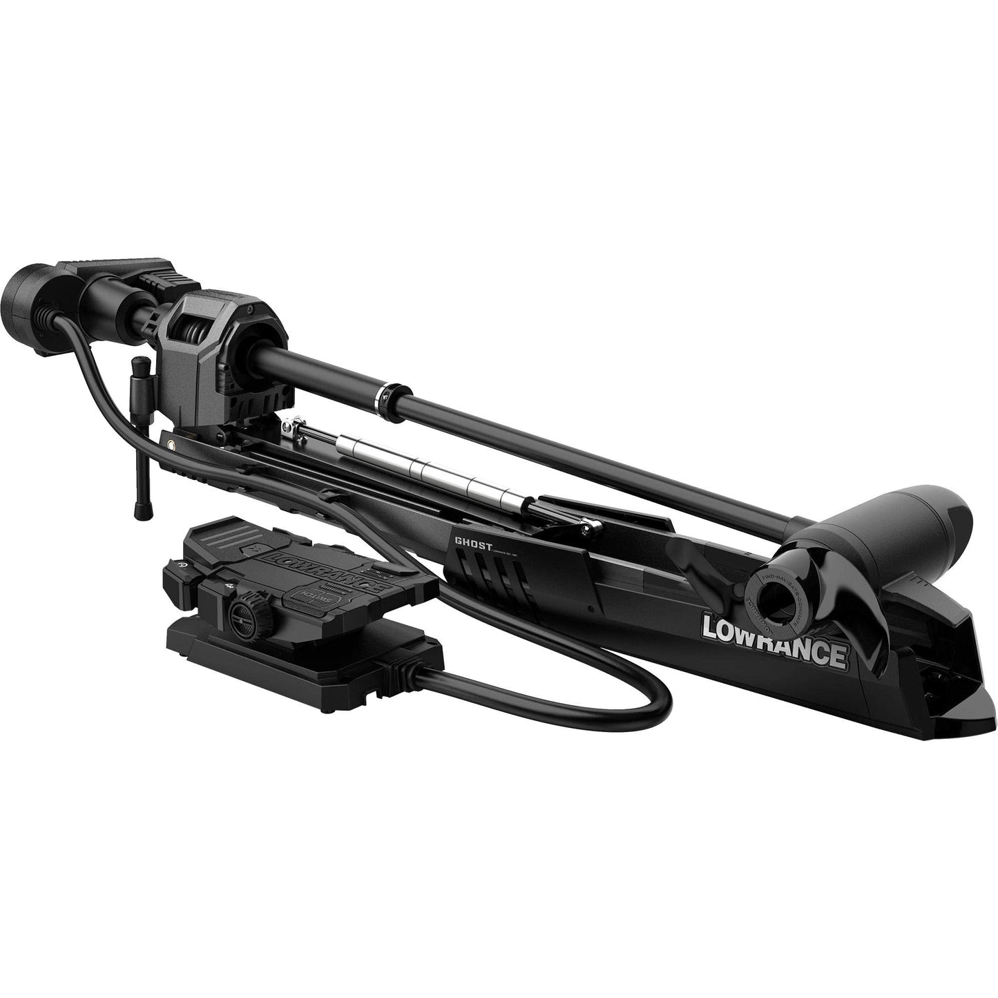 Lowrance Ghost - Freshwater Trolling Motor, 60" Shaft, Bow Mount, 97/120 lbs Thrust with Configurable Foot Pedal, TMR-1 Remote, HDI Sonar