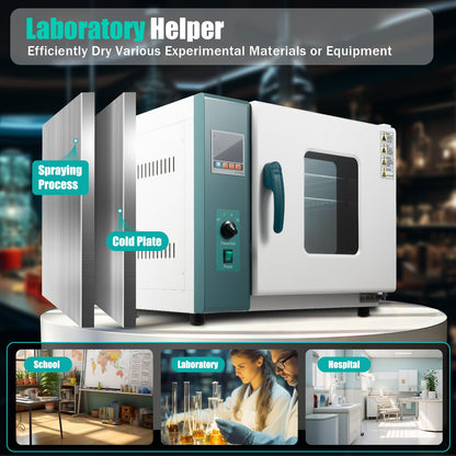 110V 1000W Lab Digital Convection Oven, 45L/12Gal Horizontal Electric Blast Drying Oven, Constant Temperature Blast Industrial Digital Forced Dryer with Intelligent Temperature Controller