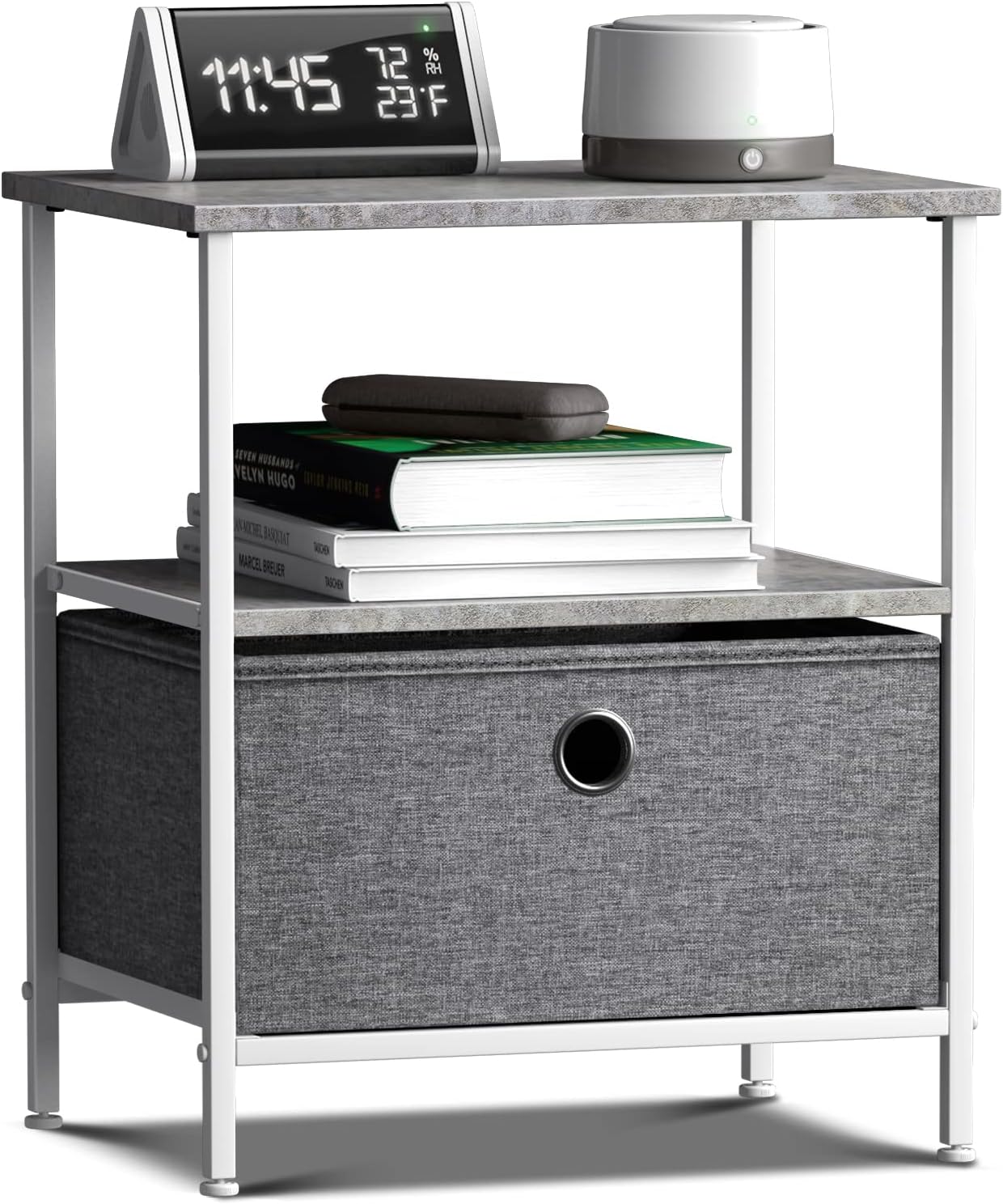 1-Drawer Closets, Sorbus Nightstand Shelf Storage - Bedside Furniture & End Table Chest Dresser with Steel Frame, Wood