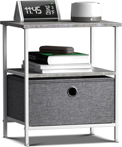 1-Drawer Closets, Sorbus Nightstand Shelf Storage - Bedside Furniture & End Table Chest Dresser with Steel Frame, Wood