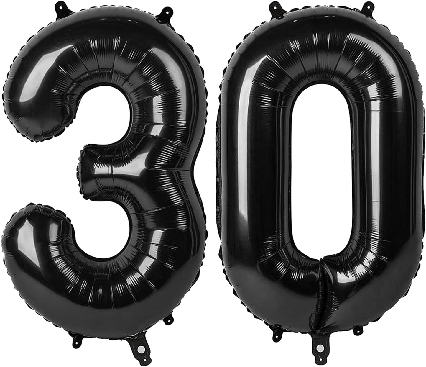 Skiennix 30 Inch Balloon Number - Black Foil 30th Birthday Decoration for Him/Her | Perfect for Celebrations