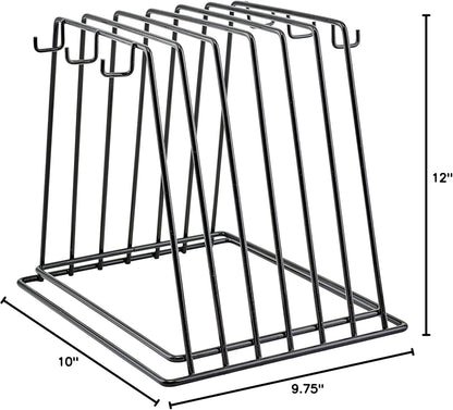 Winco 6-Slot Vinyl Coated Medium Cutting Board Rack