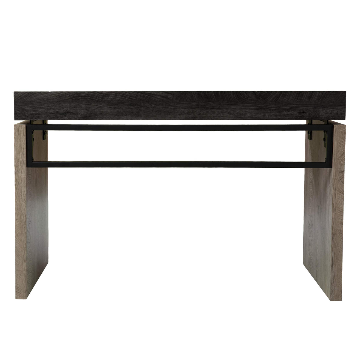 SEI Furniture - Hapsford Writing Desk - Transitional Design, Black Iron and Wood - Ideal for Home Office, Bedroom (HO1142637)