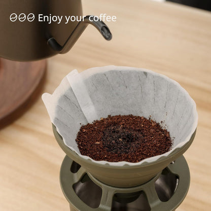 Collapsible Coffee Dripper, Silicone Reusable Pour Over Maker for Camping, Business Trip, Home & Office