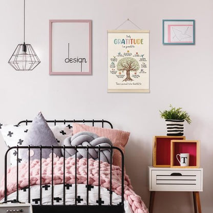 DOI-LANEE Daily Gratitude Poster Frame - Inspirational Mental Health Wall Art 16x12 Inch | Perfect for Therapy Decor