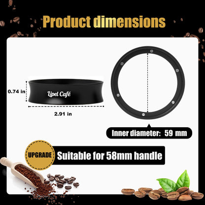 Lipei Cafe 58mm Espresso Dosing Funnel, Magnetic Coffee Dosing Ring, Compatible with 58mm Espresso Portafilter