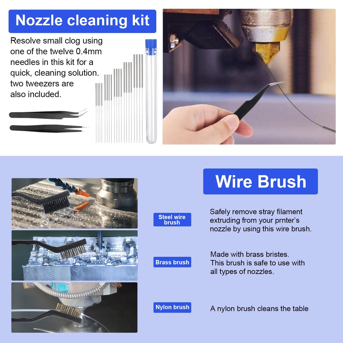 KuanStore 3D Printer Tools Kit, 3D Printing Accessory with 55Pcs Includes Deburring Tool, Caliper, Art Knife Set, Tube Cutter, Storage Bag Suitable for 3D Print Removing, Cleaning
