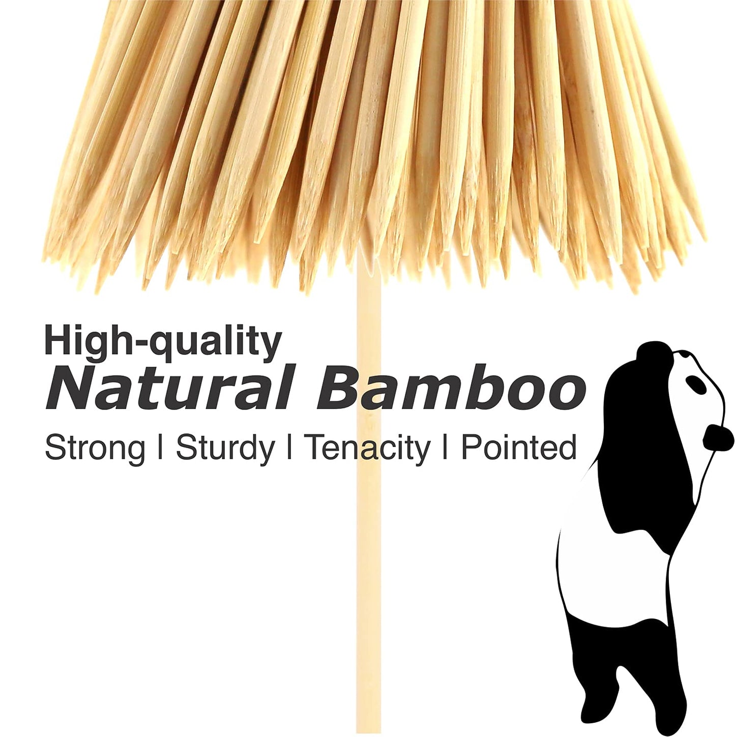 PARTYHIPPO 16 Inch Natural Bamboo Skewers, 4mm Thick, 200 Pack – BBQ Kabob Sticks for Grilling, Fruit, Chocolate Fountain, Crafts & Parties – More Size Choices /8"/10"/12"/14"/16"(16")