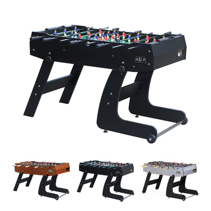 KICK Monarch 48" Folding Foosball Table (Black) – Compact Indoor Game Table