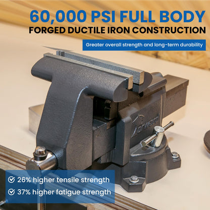 Forward CR40A 4.5 Inch Bench Vise Heavy Duty Vice with Anvil and 210 Degrees Swivel Base (4 1/2")