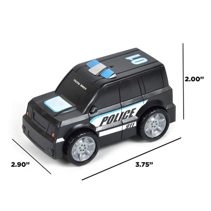 Sunny Days Entertainment Micro Mini City Vehicles – Rescue Toy Car and Truck Set for Kids | Firetruck Helicopter Police Ambulance | Free Wheeling with Moving Parts – Maxx Action