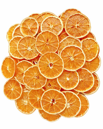 50Pcs Dried Orange Slices for Crafts, 4-5cm Natural Dehydrated Orange Slice Ornaments for Potpourri Simmering, Wreath Making Supplies Christmas Bowl Filler Decoration