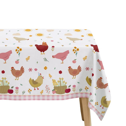 Suhelkit Chicken Party Decorations Tablecloth for Birthday Baby Shower, 3 Pack Farm Animal Barnyard Little Chick Birthday Party Supplies Table Cover, 55in x 86in