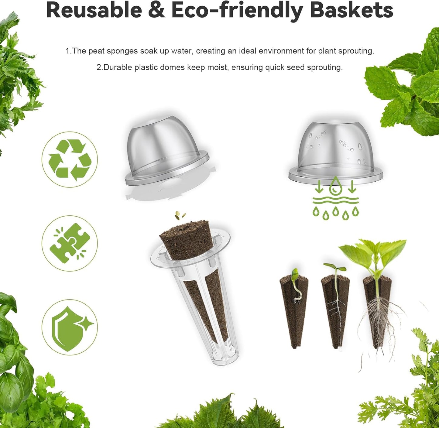 18-Pod 350+ inbloom Herb Seed Pod Kit Compatible with AeroGarden, Ahopegarden, Gardencube Hydroponic Garden with Seeds: