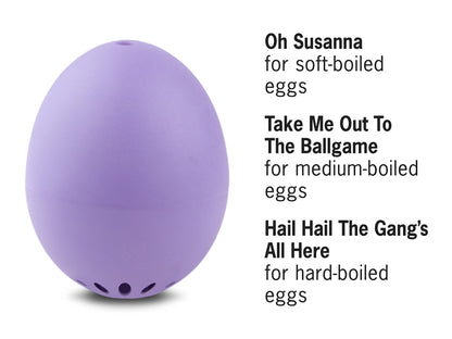 BeepEgg Basic Purple – Egg Timer for Boiling Eggs – Musical Egg Cooker for Soft, Medium, Hard Boiled Eggs – Food Safe – Singing Floating Egg Timer – Egg Cooker for 3 Levels of Doneness - Brainstream