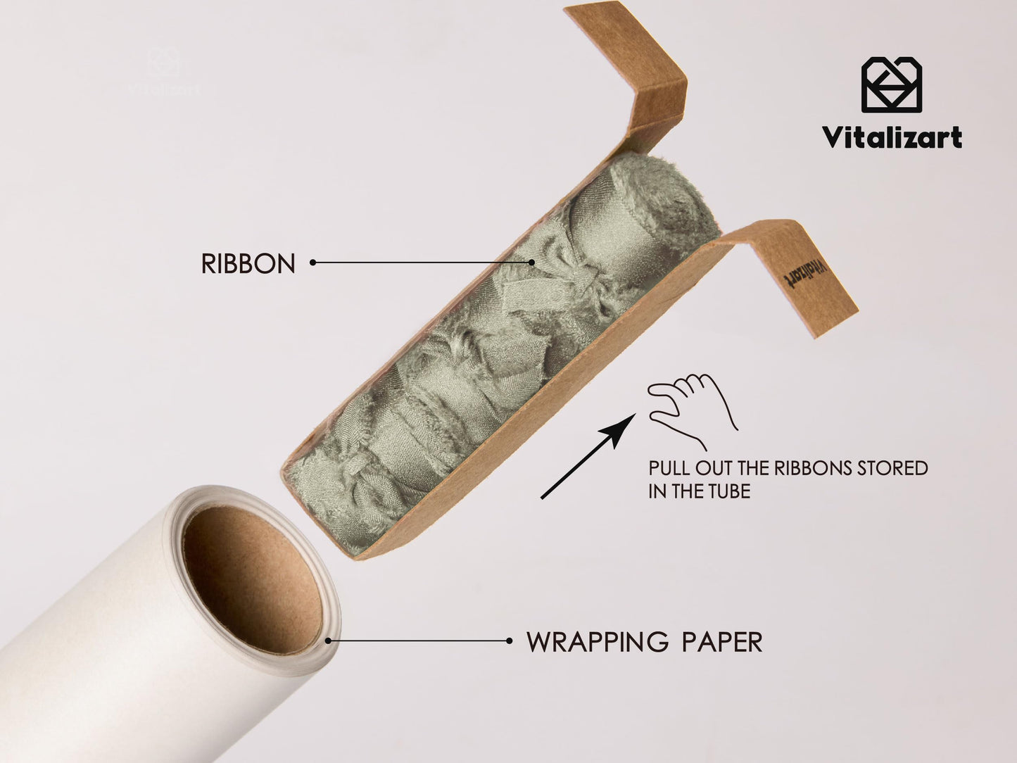 Vitalizart White Wrapping Paper Set 17" Pearly-Lustre With Silk Like Satin Ribbon & Gift Tags Recyclable Christmas Gift Wrapping Birthday Baby Shower Wedding Handmade Crafts 197"(16.4 Ft)