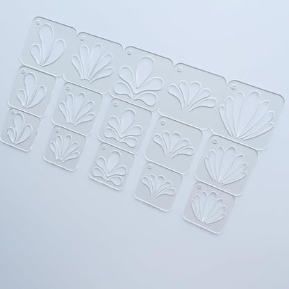 Mandala Stencils Set, 15 Piece Clear Acrylic Drawing Templates with Ring for Art, Painting, Dot Art