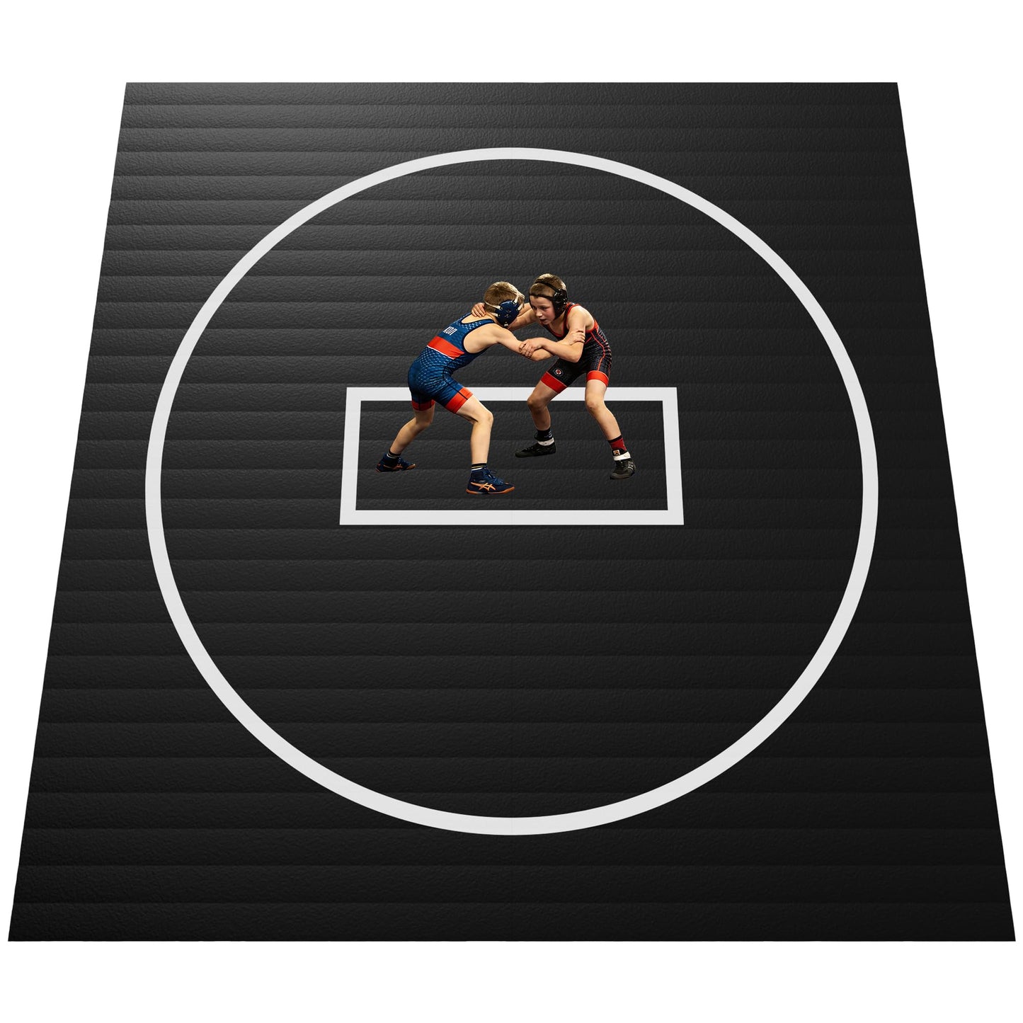 GianToucan Wrestling Mat for Home, 10’x 10’x 1.25” Grappling Mat for Wrestling, MMA, BJJ, Jiu Jitsu, Judo, Gym, Roll-Up Wrestling Practice Mat for Kids & Adults，Easy to Clean Indoor/Outdoor, Black