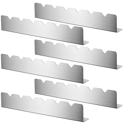 6 Pcs Stainless Steel Skewers Holder, Universal Shish Kabob Rack for BBQ and Grilling, Compatible with Wood, Bamboo, Round, Metal, Flat Skewers, 12 Inch