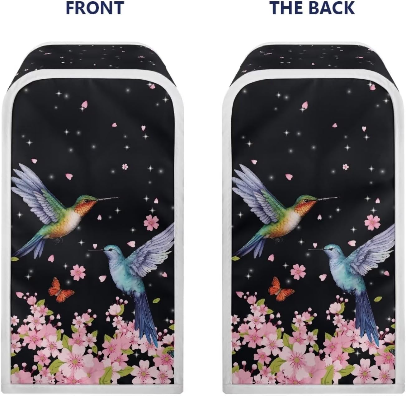Electric Can Opener Dust Cover, Anti-Fingerprint Polyester Stain Resistant Cover with Floral Hummingbird Design