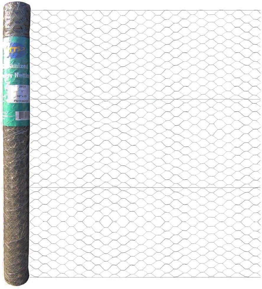 20GA 36 inches 25 1 inch Galvanized Hexagonal Poultry Netting Chicken Wire x feet x Mesh