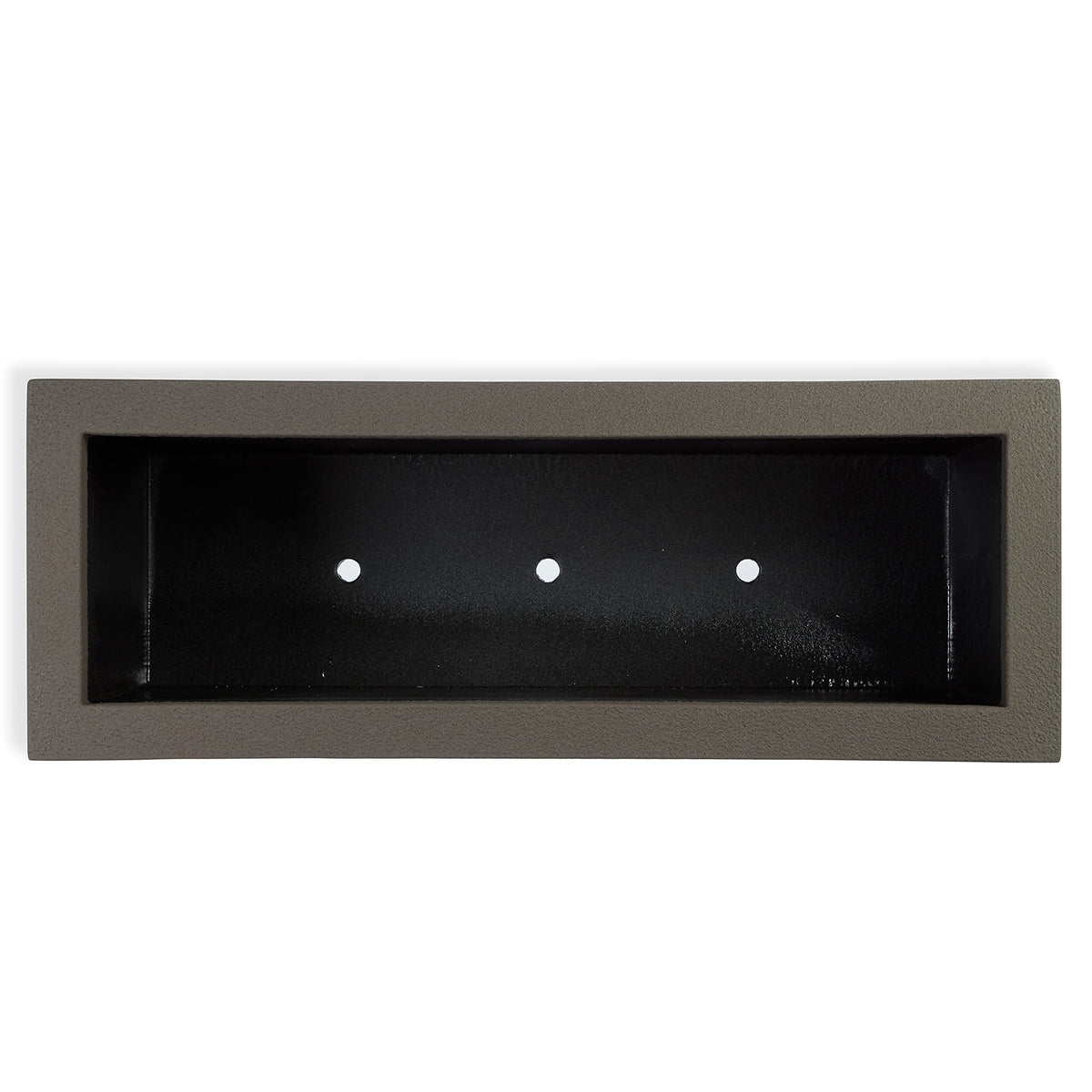 PolyStone Milan Rectangular Trough Planter – 46" x 17" x 19" – Large Lightweight Indoor/Outdoor Planter Box – Modern Stone-Look Resin – Durable All-Weather w/Drainage Holes – Made in USA – Slate Gray