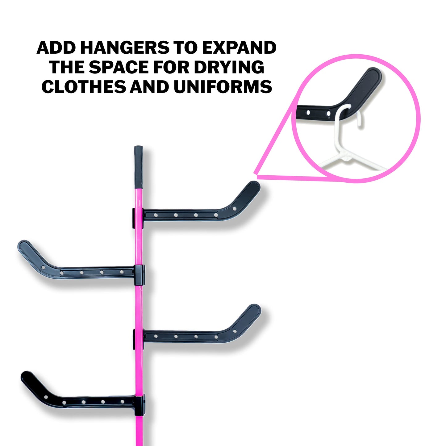 Wraparound Hockey Dry Stick – Portable Hockey Drying Rack for Gloves & Sports Gear – Attaches to Hockey Stick – Hockey Equipment Drying Rack (4-Pack)