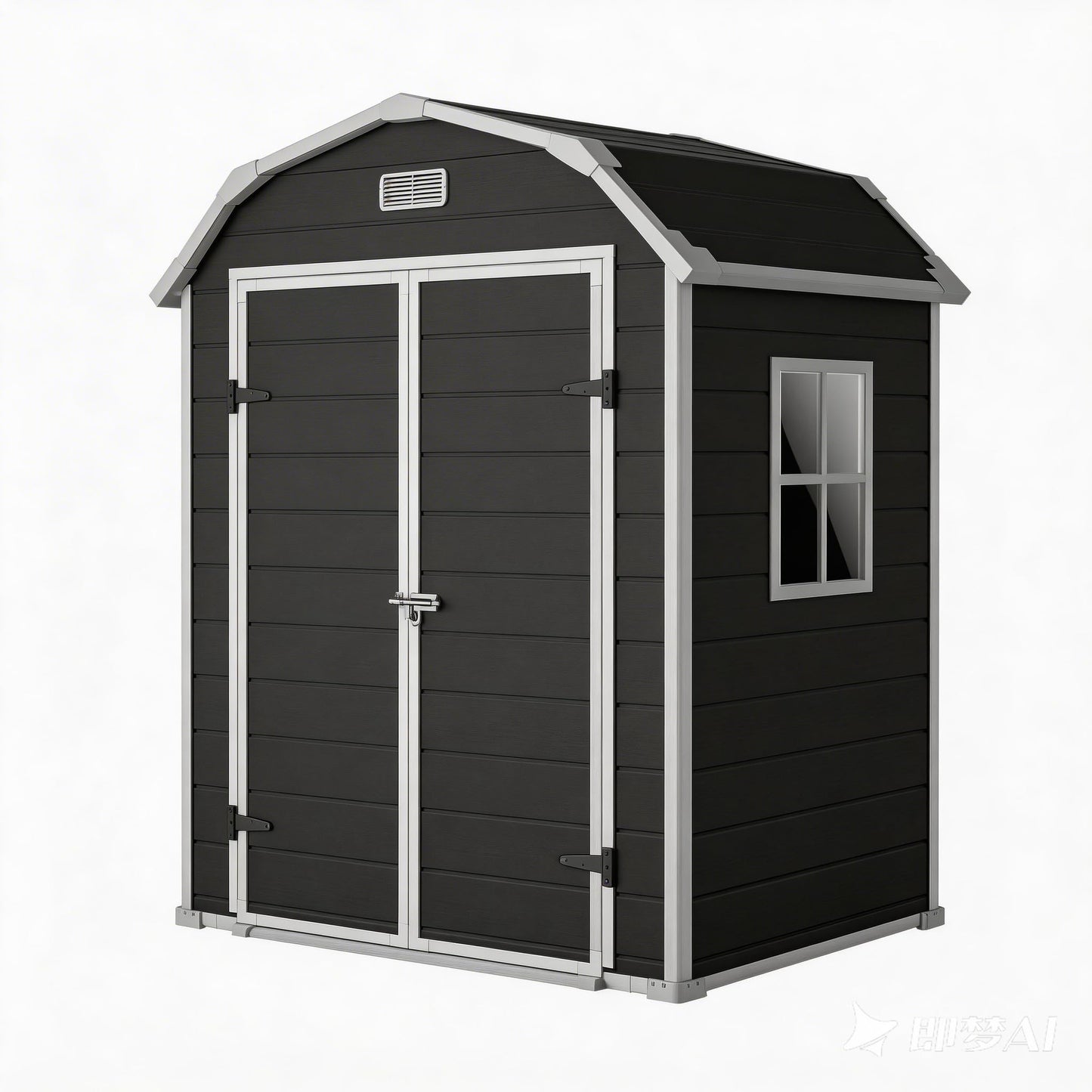 Shed, 6x4.5 ft Resin Storage Shed for Backyard, Durable All-Weather Storage and Sheds & Outdoor Storage, Large Outdoor Storage Box Style Outdoor Shed, Garden Resin Building, Black