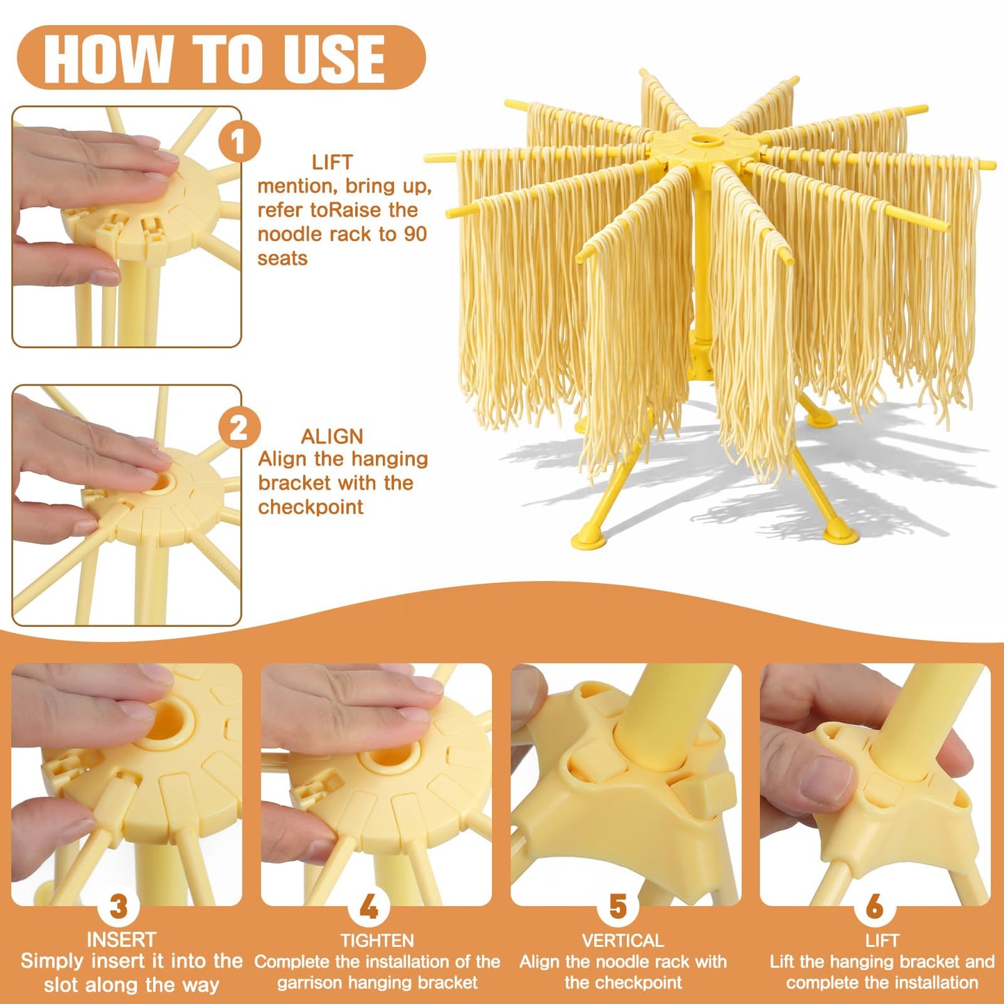 11 Pcs Pasta Making Tools Kit - Pasta Drying Rack, Gnocchi Board,Pasta Cutter, Ravioli Stamps, Wood Threaded Pasta Roller Pin Set, Noodle and Dumplings Maker