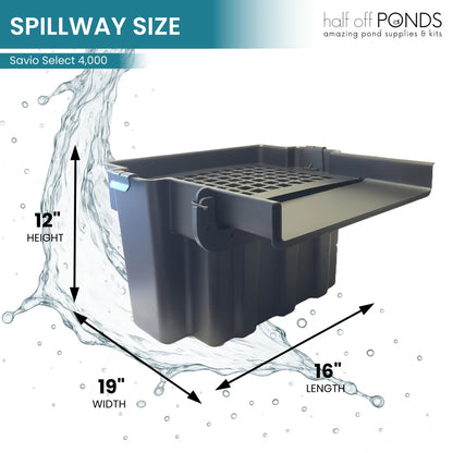 HALF OFF PONDS Savio Select 4,000 GPH Submersible Pump Pond Kit with 20' x 25' EPDM Rubber Pond Liner, UV Clarifier for Water Garden & Koi Pond