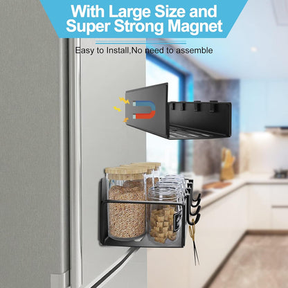 Magnetic Spice Rack, 4 Pack, Strong Magnetic Metal