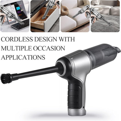 Handheld Car Vacuum Cordless, Mini Vacuum & Air Duster & Hand Pump 3 in 1, Portable Wireless Car Vacuum Cleaner with