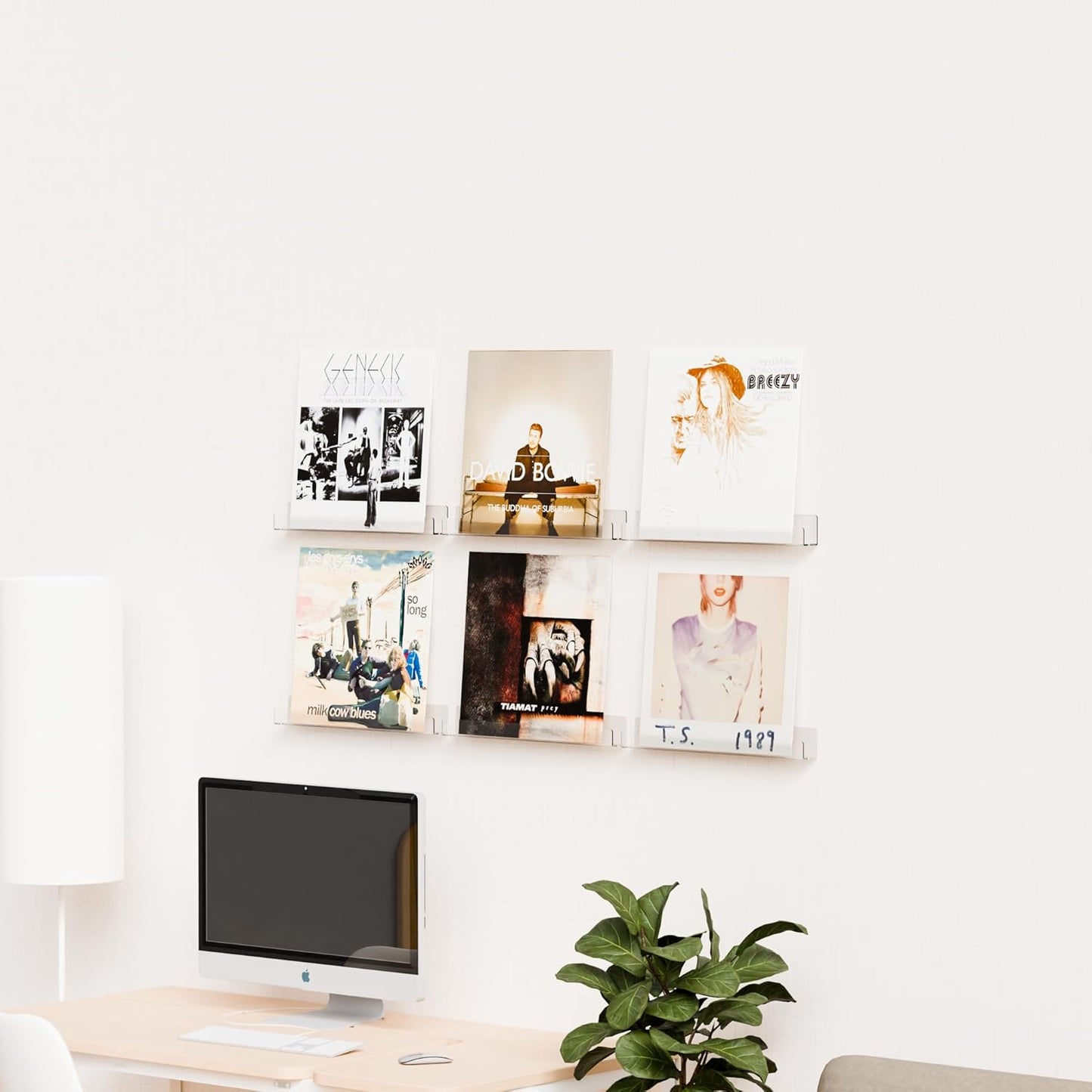 15" Storage,Pack 2 Cq acrylic Clear Floating Bookshelf for Kids Room - Invisible Hanging Wall Mounted U Shaped Shelf