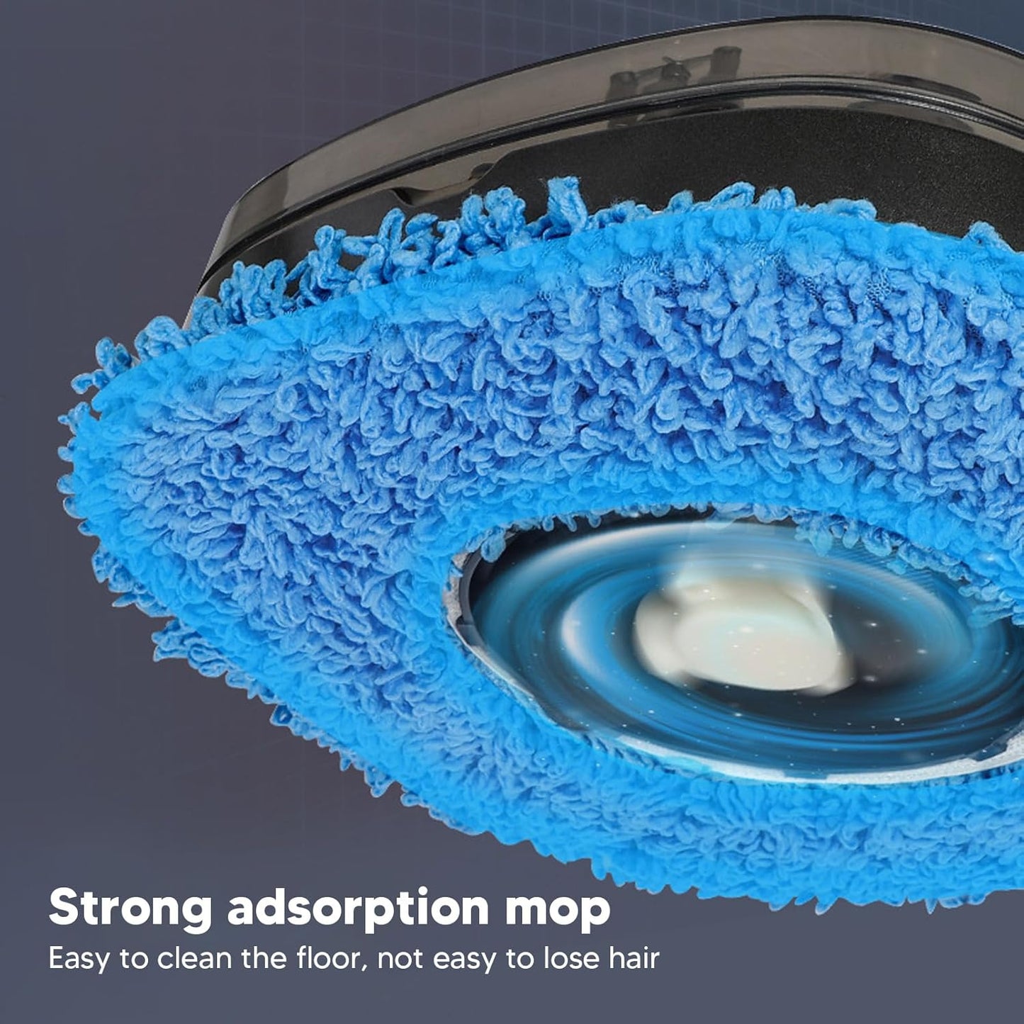 HURRISE Automatic Floor Mopping Robot, Mopping Robot with Water, Vacuum and Mop Cleaning Robot for Pet Hair, Hardwood