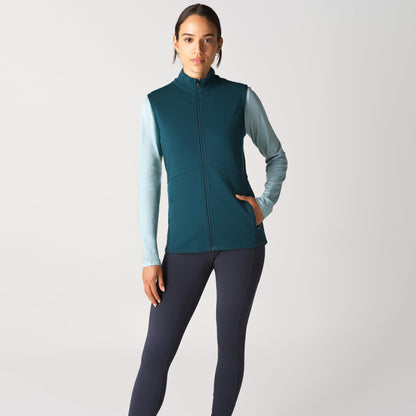 IBEX Merino Wool Shak Vest for Women | Lightweight & Warm Sleeveless Jacket | Soft & Breathable Midlayer for Outdoor & Casual Use | Black (Small)