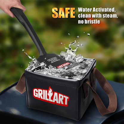 GRILLART Grill Brush Bristle Free, SteamWizards [Ultra Safe & Efficient] Grill Cleaner Brush for All Grill Grates, Replaceable Head BBQ Grill Brush for Outdoor Grill, Grill Accessories, Gifts for Men