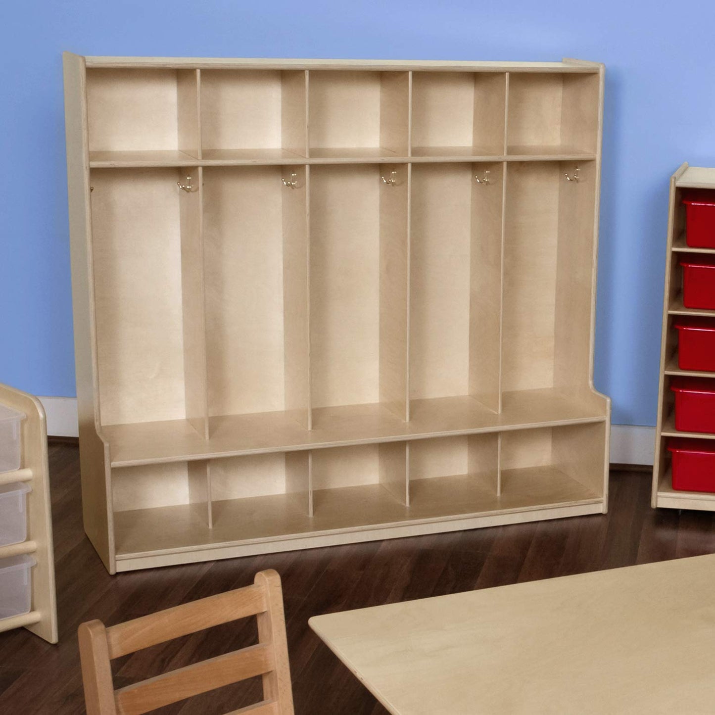 Wood Designs 5 Section Seat Locker