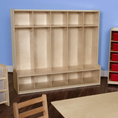 Wood Designs 5 Section Seat Locker