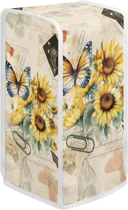 Can Opener Cover, Dust Protection Stain Resistant Kitchen Appliance Cover, Washable for Women Gift, Butterfly Sunflower