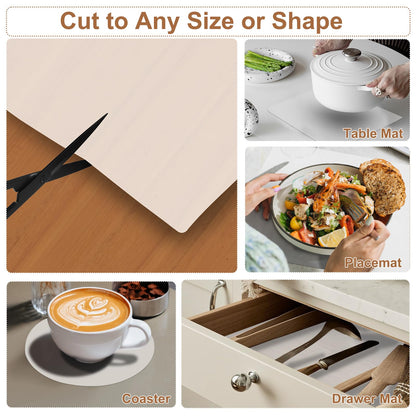 Gartful 78.7" x 15.7" 1.3mm Extra Large Silicone Mat, Heat Resistant Countertop Protector for Placemats, Paintings, Clay, Projects, Arts & Crafts, Welding and Resin, Translucent