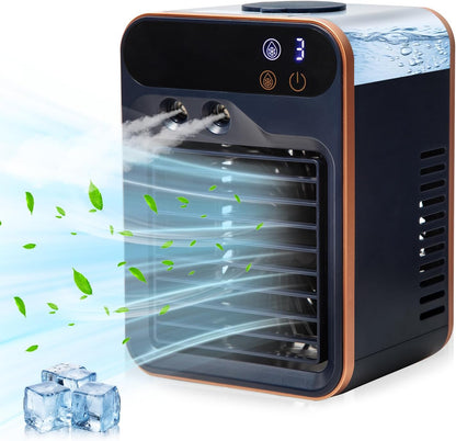 Portable Air Conditioner - Rechargeable Office Air Conditioner with Three Speeds & Spray Speed, Evaporative Cooling Fan