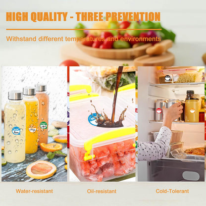 POCOSER Label Stickers for Food Containers with Dispenser Box, Removable Day Dot Food Labels Peel Tab 7 Day of The Week for Home Freezer Restaurant Supplies Week Monthly Planners Meal Prep Accessory