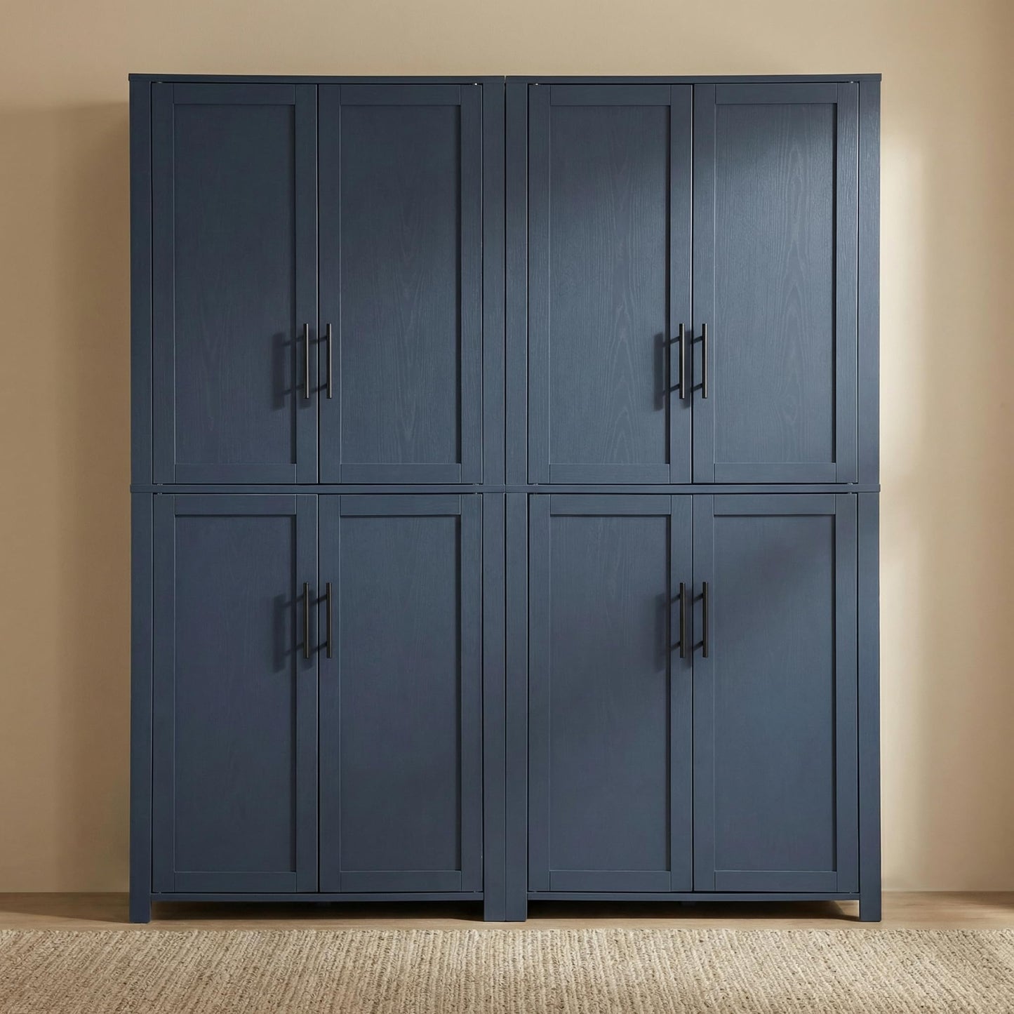 Casaphoria Kitchen Pantry Cabinet, 67" Tall Freestanding Kitchen Cabinet with 4 Adjustable Shelves, 28" W Storage Cabinet for Kitchen Pantry Organization (Navy Blue, Single)
