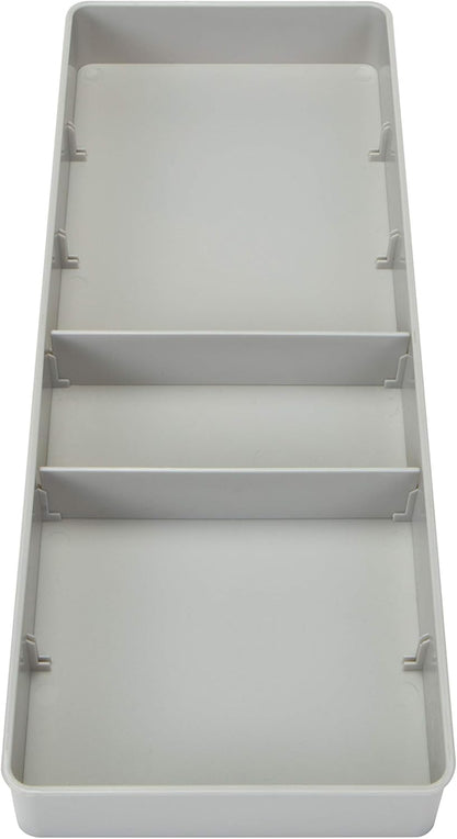 Kitchen Details 3 Compartment Adjustable Drawer Organizer | Utensil & Gadget Holder Tray | Cabinet & Storage