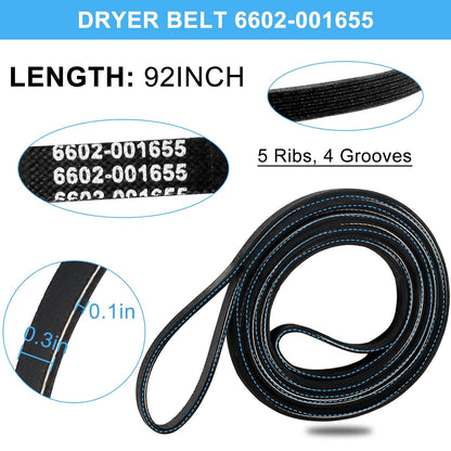 Samsung Dryer Parts Replacement Kit DV45H7000EW A2 DV42H5000EW A3 Roller Belt Idler Pulley Tension Spring