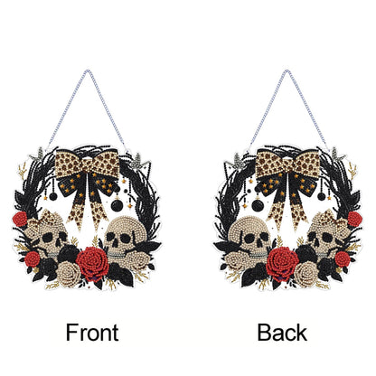 STGLCR Diamond Art Kit for Adults, Special Shaped Crystal Skull Pendant, Halloween Diamond Painting Suncatcher,DIY Rose Ornament Hanging Art Acrylic Board Wreath, DIY Home Decor, 7.7 Inch