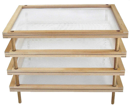 Eppicotispai Set of 4 Stackable Food Dryers to Assemble into a 4-Tier Food-Dryer Rack