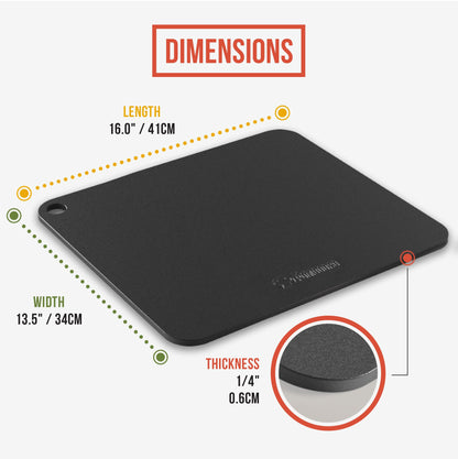 Chef Pomodoro Pizza Steel for Oven 16 Inch 1/4 Inch Thick, Baking Steel for Oven, Grill, Sourdough Bread, Baking Stone for Oven With Lifting Holes 16" X 13.25" (40.6 x 33.6 cm)