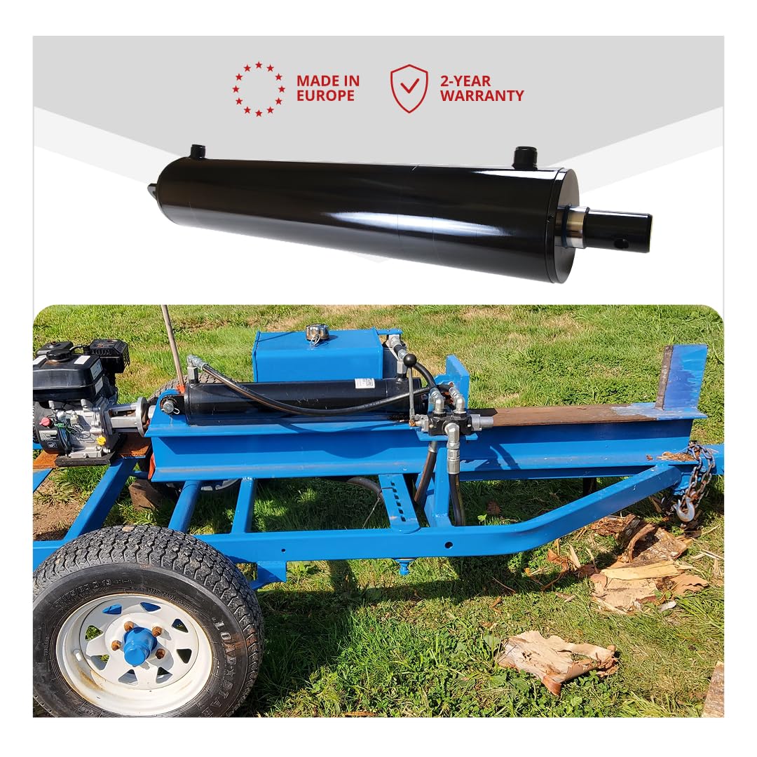 Magister Hydraulics Log Splitter Cylinder 5 in Bore x 30 in Stroke x 2 in Rod - Welded Double Acting Hydraulic Cylinder for Wood Splitter - Heavy-Duty Log Splitter Ram 5x30