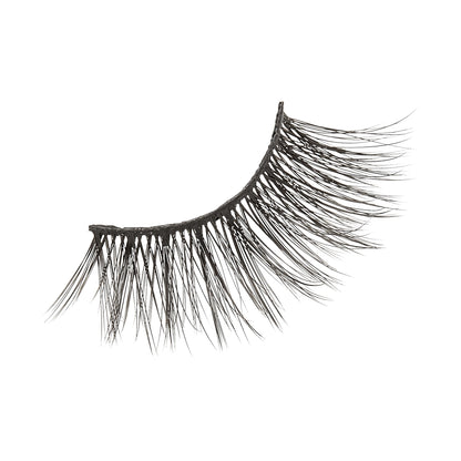 KISS Magnetic Lashes, Charm, 1 Pair of Synthetic False Eyelashes With 5 Double Strength Magnets, Wind Resistant, Dermatologist Tested Fake Lashes Last Up To 16 Hours, Reusable Up To 15 Times, Black
